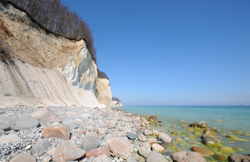 波罗的海海岸线白垩岩- Insel R&#252 gen(德国)